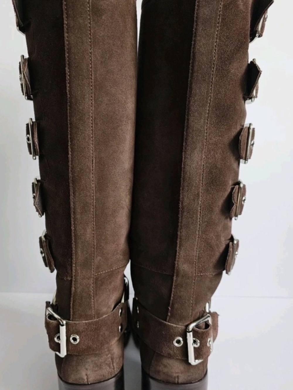 Jeffrey Campbell trouble buckle brown suede shoes 7 - Picture 4 of 4